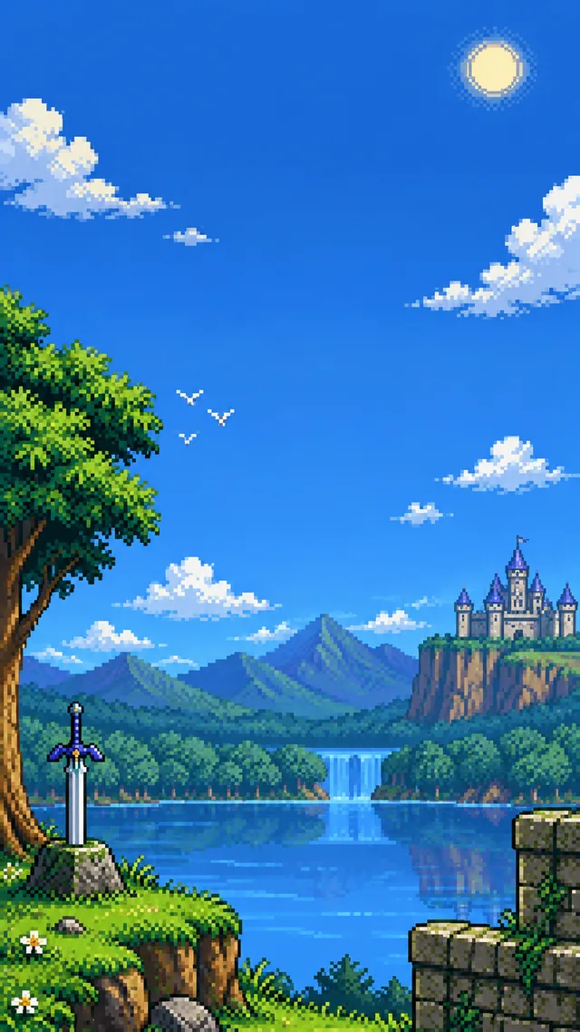 Messenger Classic chat background — Adventure Lake