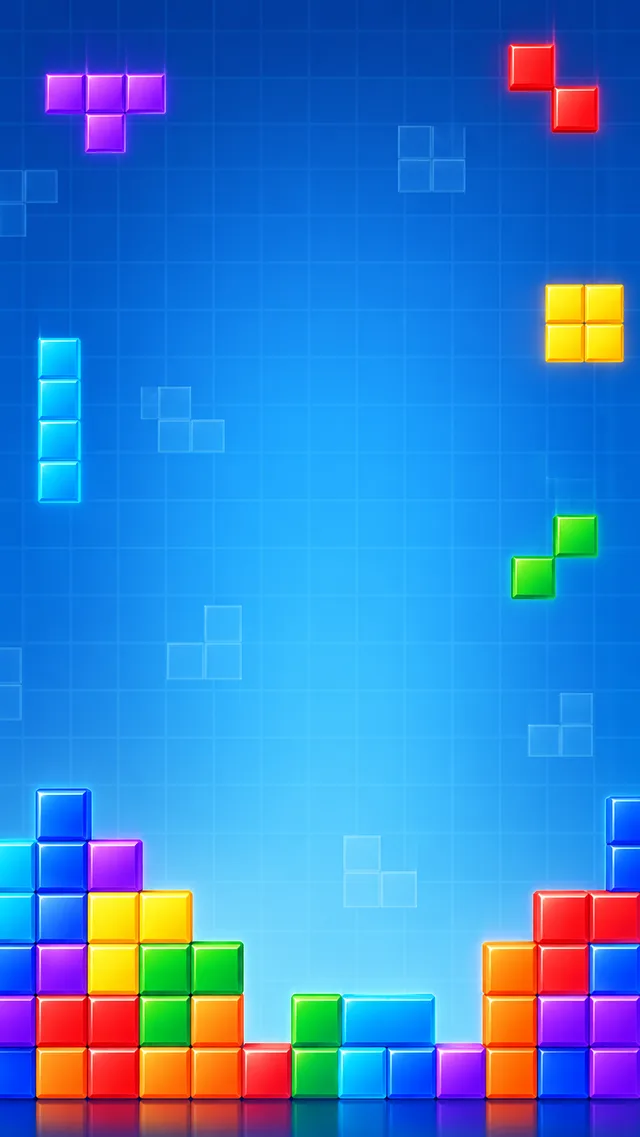 Messenger Classic chat background — Falling Blocks